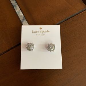 NWT Kate spade silver sparkle earring studs